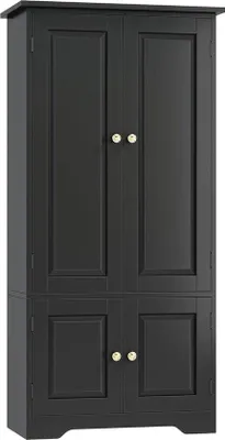 Produktbild von Famanu Schrank mit 4 Türen und verstellbaren Regalen - 58 x 31,5 x 123 cm