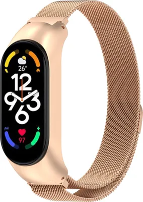 Produktbild von BStrap Milanese Armband für Xiaomi Mi Band 5/6, gold