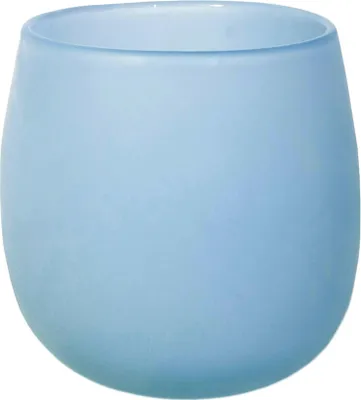Produktbild von Blumentopf Glaspot Sommer matt 16cm blau