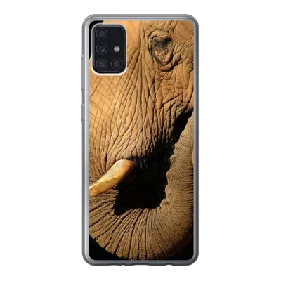Produktbild von MuchoWow® Handyhülle Schutzhülle Hülle für Samsung Galaxy A52 5G Elefant - Tiere - Nahaufnahme - Schwarz Silikon Softcase Handy Hülle - Umschlag