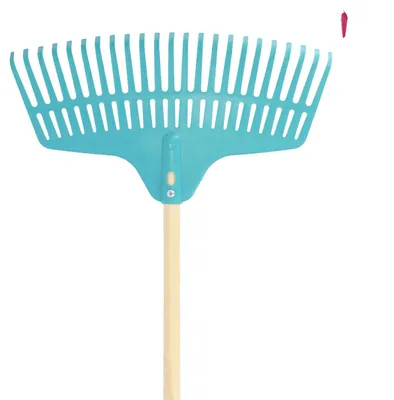 Image de Râteau, en plastique, longueur 170 cm, conception ergonomique, léger, idéal pour ramasser les feuilles