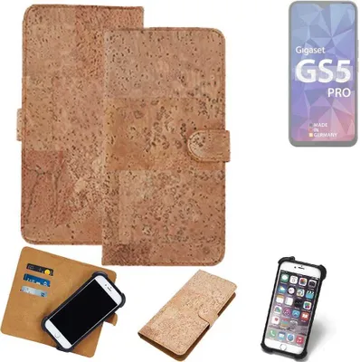 Produktbild von K-S-Trade Hülle kompatibel mit Gigaset GS5 Pro SE  Kork Handyhülle Cover  Schutzhülle TPU Case Bumper in Hellbraun, (1x)