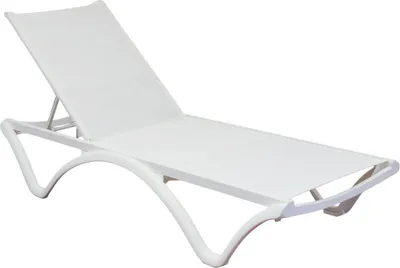 Immagine prodotto di Milani Home - lettino prendisole impilabile in alluminio e textilene, bianco, per giardino e piscina, 190 x 70 x 32 cm