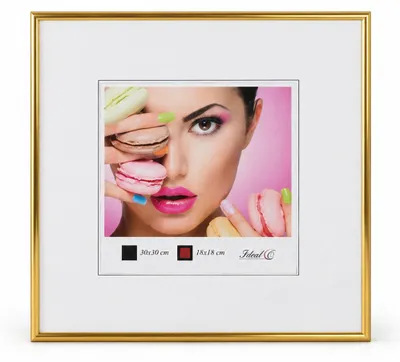 Produktbild von 2er 3er 5er Pack Photo Style Set Bilderrahmen Wanddeko Collage Poster Kunststoff Rahmen - Farbe: Gold | Format: 30x30 | Pack: 3
