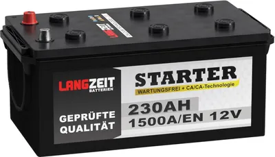 Produktbild von LANGZEIT LKW Batterie 12V 230Ah 1500AEN Starterbatterie Schlepper Traktor statt 200ah 220Ah 225Ah 235Ah