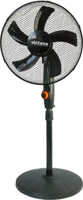 Obrázok produktu pre VoltenoFan deFoot Black 40 cm s okrúhlou základňou, výkonná a stabilná cirkulácia vzduchu ideálna pre domácnosti a kancelárie.
