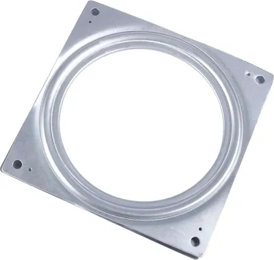 Imagen del producto de Plato giratorio cuadrado de metal de 6 pulgadas, para televisores, escritorios o sistemas tipo "Lazy Susan", con cojinete