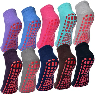 Produktbild von 10 Paar Yoga Socken Damen Baumwolle Anti-Rutsch-Socken 35-42