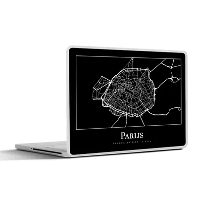 Produktbild von MuchoWow® Laptop Aufkleber Sticker Cover Paris - Karte - Stadtplan 36.5x27.5 cm - Laptop-Sticker