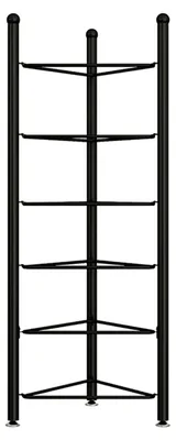 Produktbild von 7-stöckiges Aufbewahrungsregal für Stabilitätsbälle, Halter für Yoga-Bälle für Zuhause und Fitnessstudios, platzsparend, mit dreieckiger Unterstützung, 70 cm hoch, schwarz