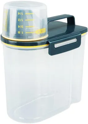 Immagine prodotto di Contenitore ermetico - Design trasparente - 1,5 kg, verde