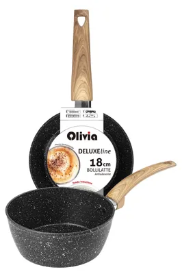 Obrázek produktu pro Mléčník rendlík - Průměr 18 cm - Nepřilnavý povrch - Vzhled kamene - Vhodný pro indukci