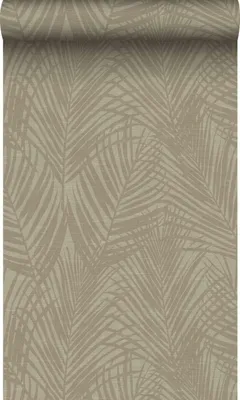 Productafbeelding van Origin Wallcoverings behang linnen-look bladeren groen 50 x 900 cm