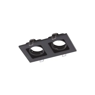 Produktbild von Lindby Downlight Thorid, schwarz, 19 x 10 cm, 2-flg., GU10