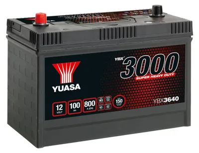 Produktbild von YUASA YBX3000 Starterbatterie 12V 100Ah 800A/EN G31 LKW Batterie