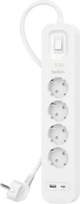 Immagine prodotto di Belkin Steckdosenleiste 4-fach + USB-A+C,525J,18W,2m SRB001vf2MV2