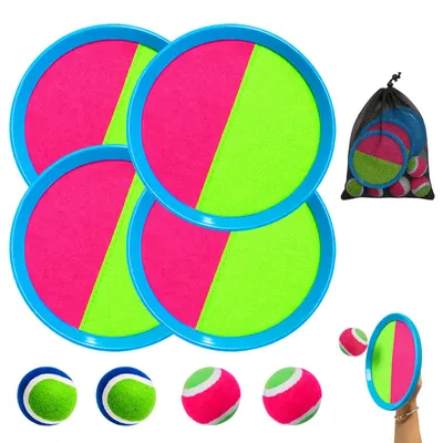 Fangball-Spiel mit klebrigen Raketen, bunt, Kunststoff, 1 Set