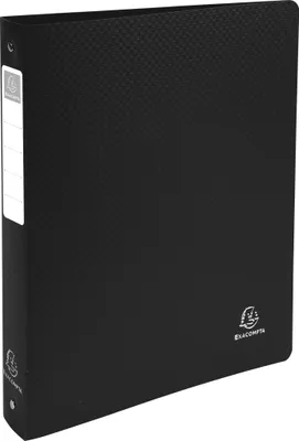 Produktbild von Exacompta 10x Ringbuch PP 1000µ 4Ring Rücken 40mm A4 Überbreite Schwarz 51391E