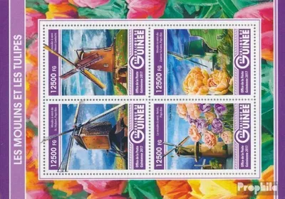 Produktbild von Briefmarken Guinea 2017 Mi 12316-12319 Kleinbogen (kompl. Ausgabe) postfrisch Windmühlen und Tulpen
