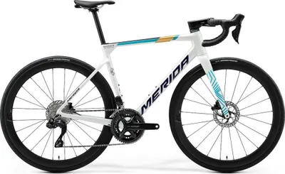 Produktbild von Merida Scultura 6000 Rennrad S Pearl-Blue-Team, Carbonrahmen, Shimano 105 Di2...
