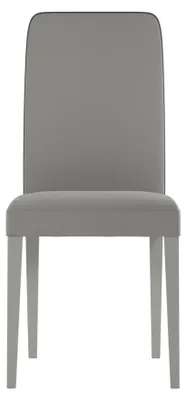Obrázek produktu pro Židle Anita potažená šedou umělou kůží s tmavou lemováním a nohami z buku, moderní design – Ombrellificio