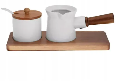 Obrázok produktu pre Porcelánová Cukornička S Lyžičkou + Smotánka Na Podstavci Kassel 93559