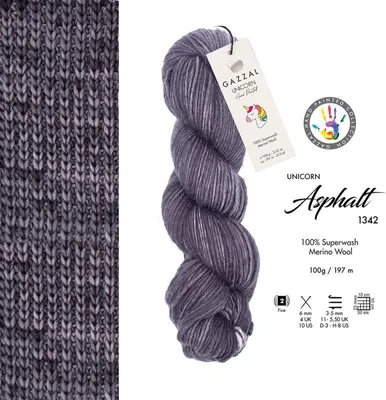 Produktbild von Gazzal Unicorn Merino Wolle Multicolor, Handgefärbt, Waschmaschinenfest