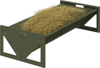 Productafbeelding van vidaXL Voerbakken voor vee, olijfgroen, 108 x 50 x 28 cm, 10 kg