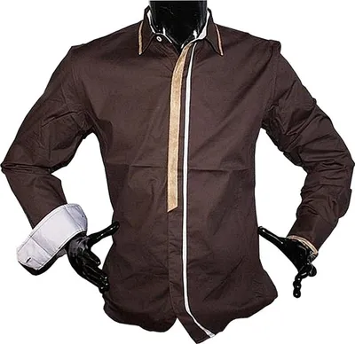 Immagine prodotto di Camicia da uomo firmata CARISMA, tinta unita, modello CRM8079, marrone, taglia L