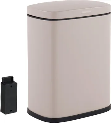 Image de Poubelle de salle de bain murale, 3 L, couvercle à fermeture douce