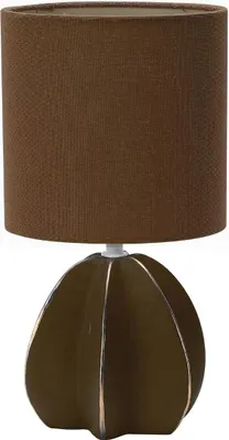 Image de Luxe - Lampe à poser Bruxelles - Marron - H32xØ17 - Culot E14 - Céramique