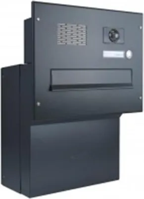 Produktbild von F-04 Kamera Durchwurfbriefkasten in RAL 9005 mit Video 7 + AP