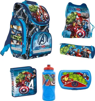 Produktbild von Marvel Avengers - 6 teiliges Schulranzen Set