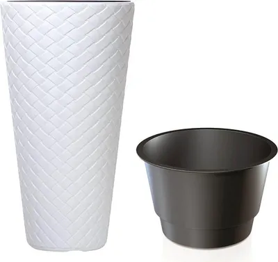Image de Květináč MATUBA SLIM s vkladem 40 cm - barva: bílá