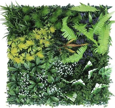 Produktbild von Kunstgras-Wandpaneel, künstliche Rasenfläche für Innen- als Hintergrund oder als Zaun für Außen (Maße: 50 x 50 cm)
