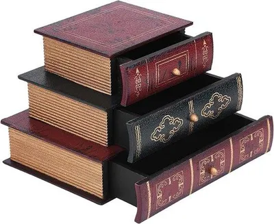 Produktbild von Famanu Aufbewahrungskiste mit Schubladen - Vintage Design für Home Office und Bücherregal