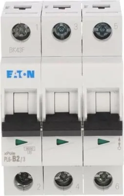 Obrázok produktu pre Nadprúdový istič 3P B 2A 6kA AC 286584 Eaton
