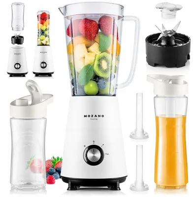 Mozano Nutri Sport Smoothie-Mixer 3-in-1, 1 l, 2 Flaschen und 2 Kühleinsätze