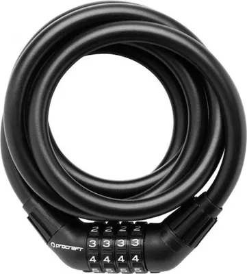 Produktbild von Procraft Kabelschloss Allround Advanced 1800 mm Schwarz - flexibler Diebstahl...