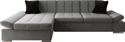 Produktbild von MIRJAN24 Ecksofa Malwi mit Regulierbare Armlehnen Eckcouch mit Schlaffunktion und Bettkasten, L-Form Sofa vom Hersteller (Magic Velvet 2217 + Magic Velvet 2219, Ecksofa: Links)