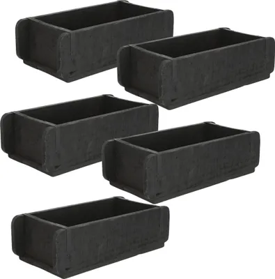 Produktbild von Novaliv 5x Holzkiste Vintage Schwarz 30 x 15 x 10 cm Alte Ziegelform Holz EIN KAMMER Allzweckkiste aus recyceltem Altholz Jede Form EIN Unikat - Geschenkkiste
