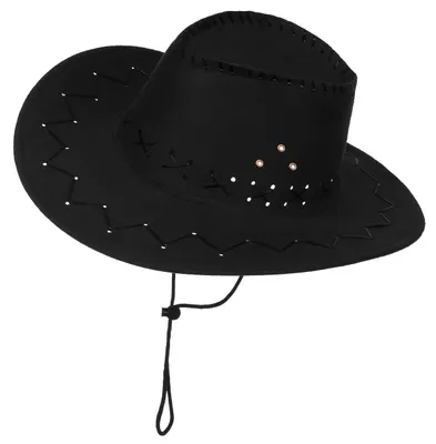 Cowboyhut Westernhut Karnevalskostüm Unisex Schwarz