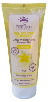 Productafbeelding van Laboratoire Freesens, Freesens, Monoi, reinigend en verzachtend, douchegel, voor gezicht, lichaam en haar, geschikt voor een droge en gevoelige huid, 200 ml