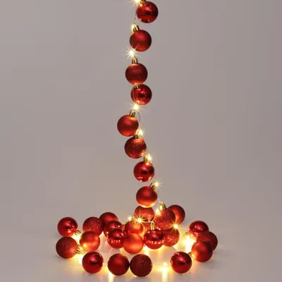 Immagine prodotto di Luci a LED, palline rosse, 2 m, 40 LED, timer