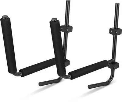 Image de Support mural pour kayak - Rangement pour pagaies - Matériau métallique durable - Support pour kayak, pour une ou deux personnes