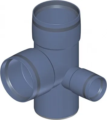 Produktbild von PoloPlast POLO KAL XS Doppelabzweig DN 90/90/50, 87,5 Grad, Eck