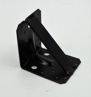 Produktbild von Stahl Winkel 105x105x90mm schwarz verstärkt Schwerlast Träger Schienenkonsole