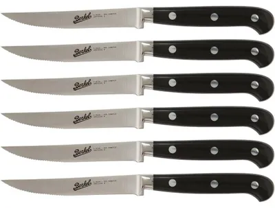Steakmesser-Set, 6-teilig, Harz, Holzkohle, 24 x 24 x 4 cm