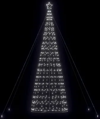 Zdjęcie produktu dla Choinka w kształcie stożka 1534 diody LED zimna biel 503 cm