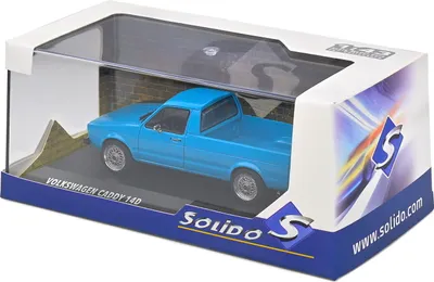 Produktbild von Solido Modellauto Maßstab 1:43 VW Volkswagen Caddy Pick up blau 1990 S4312302